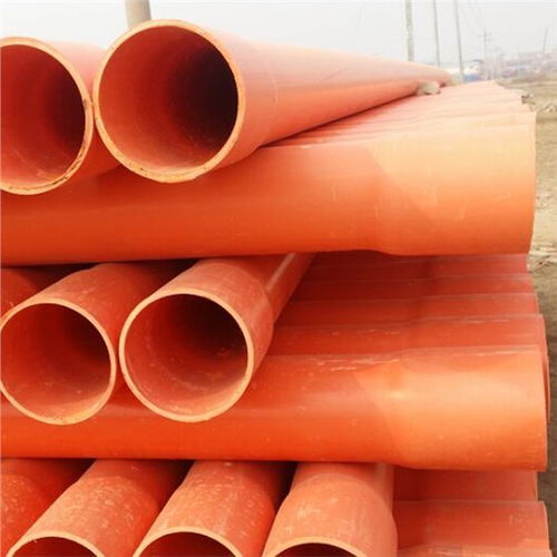 橘红色电缆保护管 pvc管 高压护套管 电缆护套管 河北腾达塑胶制品厂 pe双壁波纹管,